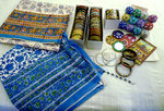 handcrafted cottons for table, bangles, mirrors, boxes, post card!~