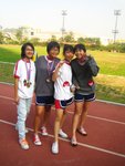 
Sport day luk hse 4x100 relay GOLD MEDALS :] See the girl on the right hand side holding her medals