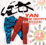 
Y0330a	Black Shirt	US$6,
Y0330b	White Shirt	US$6,
Y0330c	Blue Pants	US$6,
Y0330d	Red Pants	US$6
