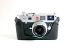 Leather Case with Green Stitches for Leica M