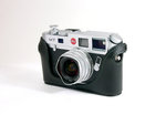 Leather Case with Green Stitches for Leica M