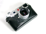 Leather Case with Green Stitches for Leica M