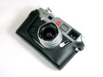 Leather Case with Green Stitches for Leica M