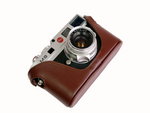 Leather Halfcase for M8 (Brown)