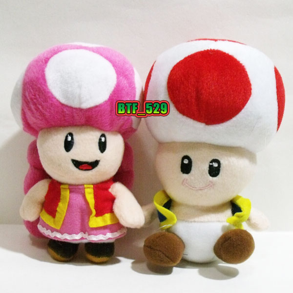 Plush 612 Red Toad And 6 Toadette New Super Mario Brothers Figure 