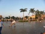 We played badminton with locals too