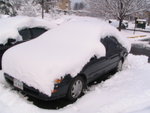 My car under snow