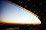 beautiful sunset view at the Beijing airport