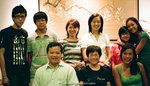 back: Allan (me), Brian (Alice's son), Alice, Cursty, Clarissa (Alice's daughter), Jessica (Cursty's daughter).   front: David (Alice's husband), Mom, Natalie (Cursty's daughter)