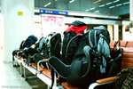these are the five backpacks that go to The "Most" Xinjiang, taken in Hunghom Train Station