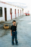 naughty kid loves shooting gun.