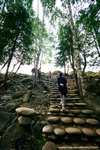 let's walk up the cobblestone path.
