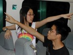 在機場鐵路列車上 01