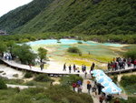 黃龍五彩池，好多人呀
海拔四千二百米