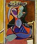 《雙臂抱胸的女人》畢卡索，2000年，5560萬美元。