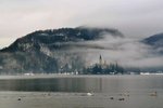 有"阿爾卑斯之瞳"美譽的布列德湖Bled, 因為天氣,完全失色了