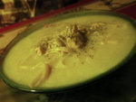 Dinner time~ Tried another wesern restaurant~ Soup with chicken pieces & noodles!
