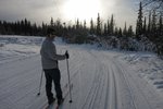 first time trying cross country skiing~
