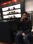 Champagne was served when hubby shopped for shoes