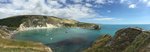 7/8 Lulworth Cove  It's a hole-shape bay on the coastal line 從地圖看，一條直直的海岸線突然有個大窿凹左入去！