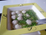 Beef ball in soup with vegetable @ Central World Food Hall
