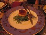 Roquefort Cheese Souffle with a Spinach Salad