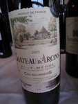 Chateau D'Arcins 2005 Cru Bourgeois

APPELLATION : Haut-Medoc

GRAPE : 55% Merlot , 45% Cabernet Sauvignon

REMARKS : Elegant nose of ripe red fruit, very well-balanced.