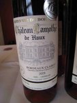 Chateau Lamothe de Haux 2005

APPELLATION : Boradeaux Clairet

GRAPE : 60% Merlot, 30% Cabernet Sauvignon, 10% Cabernet Franc

REMARKS : Attractive nose of wild cherry, soft and easy on the palate, a charming wine.