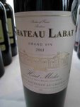 Chateau Labat 2003

APPELLATION : Haut-Medoc

GRAPE : 50% Cabernet Sauvignon, 50% Merlot

REMARKS : A pleasant wine with generous fruits and good length