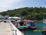 上到沙美島的碼頭了