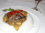 Green Curry Beef with Steamed Rice