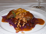 Pan Fried Duck Breast with Pine Nuts