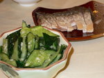 冷盤：燻魚及小青瓜