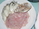 材料有:生蠔,象拔蚌,脆肉鯇魚