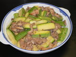 蒜蓉脆肉瓜炒雞柳