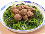 上湯浸鮮牛肉丸莧菜