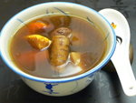 P1070844-鮮牛蒡、粟米、佛手瓜、紅蘿蔔煲豬腱湯