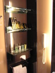 A neat storage rack with full personal hygiene package
