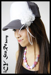 Hat CAD $7 (with flower CAD $10) Hat Colour: Pink, Blue(SOLD), Black, Gray, White. Necklace CAD $5
