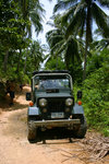 我們旅程中乘坐的叢林探險車，很酷吧