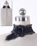 Black Flower Choker-choker acc031-2