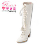 梦展望 &#32477;&#36190;公主碎花&#20869;里流苏系&#24102;高筒靴有拉&#38142;|800198/L/白