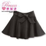梦展望 可&#29233;蝴蝶&#32467;系&#24102;高腰百褶短裙|800546/L/黑