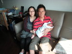 8 days old (Our first photo with Marco, Jacqueline & bb)