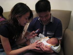 8 days old (with Jacky and Carol)