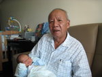 9 days old (with Grandfather)