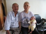 1 month old (with Grandfather and Grandmother)