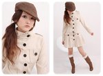 開胸連身裙(灰/杏色) 質料 ：羊毛尼 尺碼 :M/L M-胸闊:90CM 衣長:84CM 袖長:58CM 肩闊:39CM L-胸闊:94CM 衣長:85CM 袖長:59CM 肩闊:40CM 售價$95