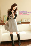 3-2-126-113(灰色) 面料﹕羅馬呢 尺寸:衣長89cm 胸圍86cm 袖長15cm 肩寬36cm
