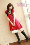 3-2-126-113(桃紅色) 面料﹕羅馬呢 尺寸:衣長89cm 胸圍86cm 袖長15cm 肩寬36cm $79
